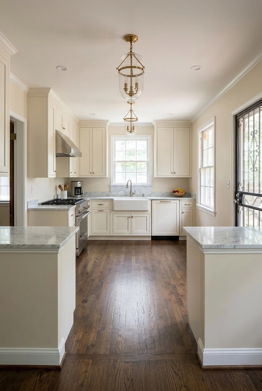 Transitional Kitchen design — interior photo by GenRoom AI
