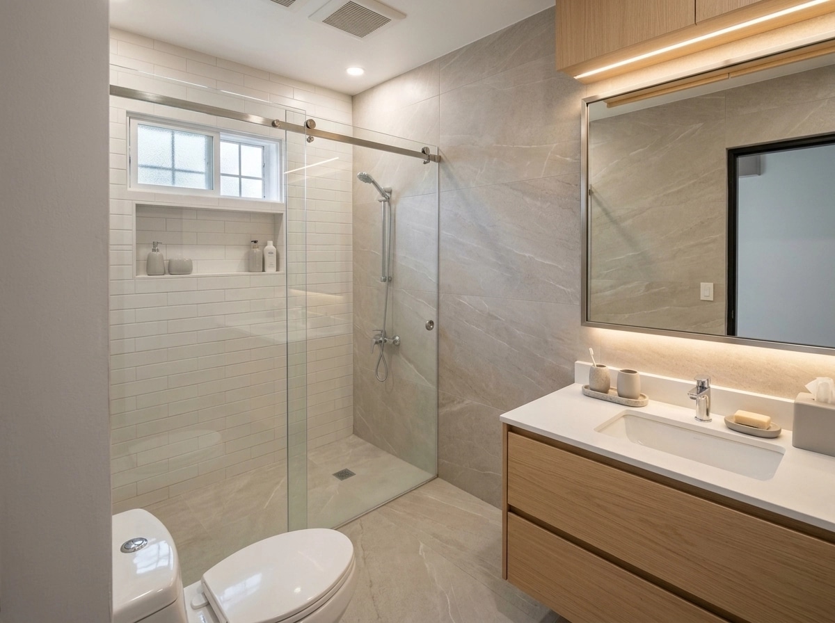 Interior design in Scandinavian style — Bathroom by GenRoom AI