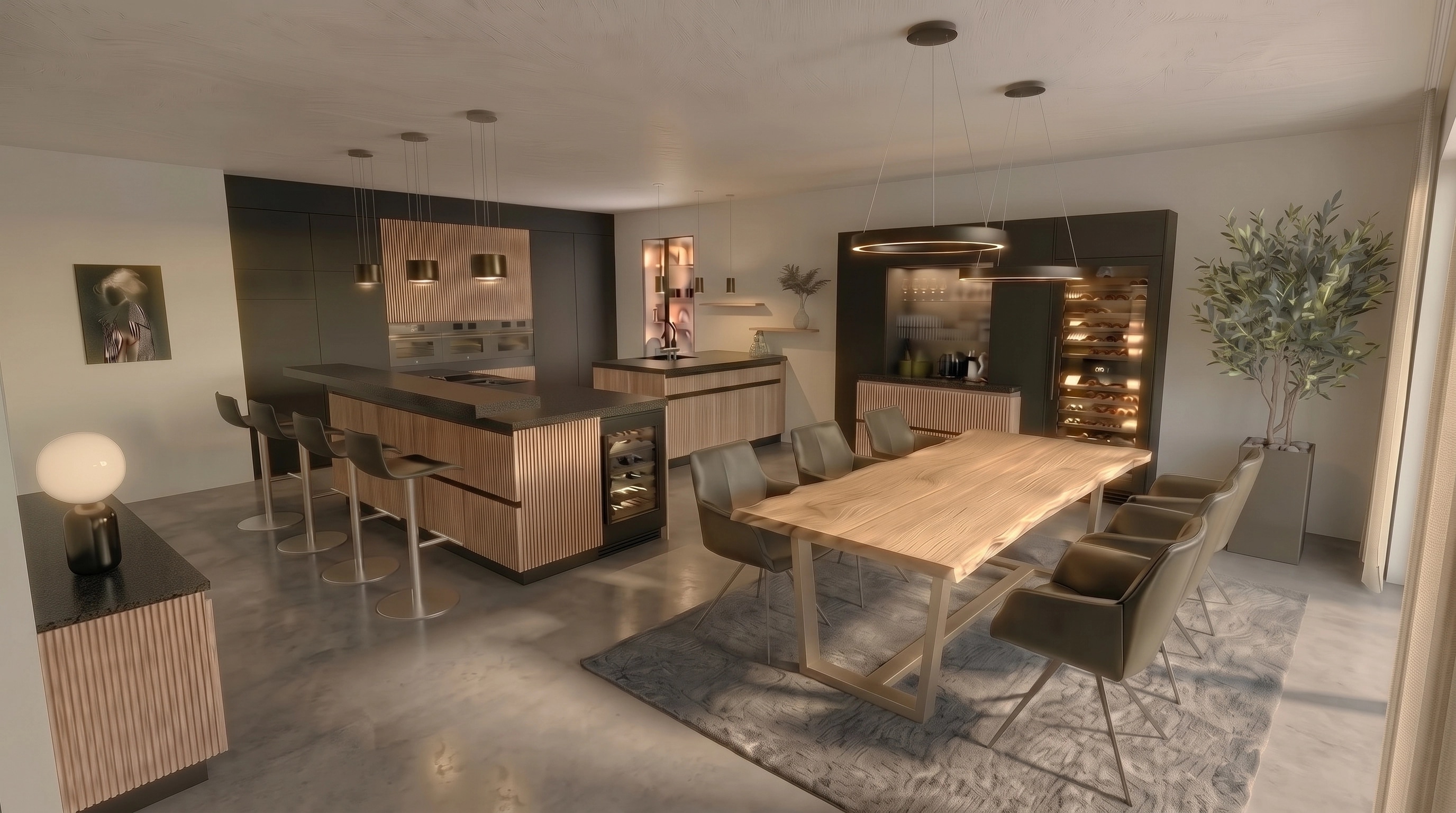 Kitchen interior in no_style style — photo by GenRoom AI