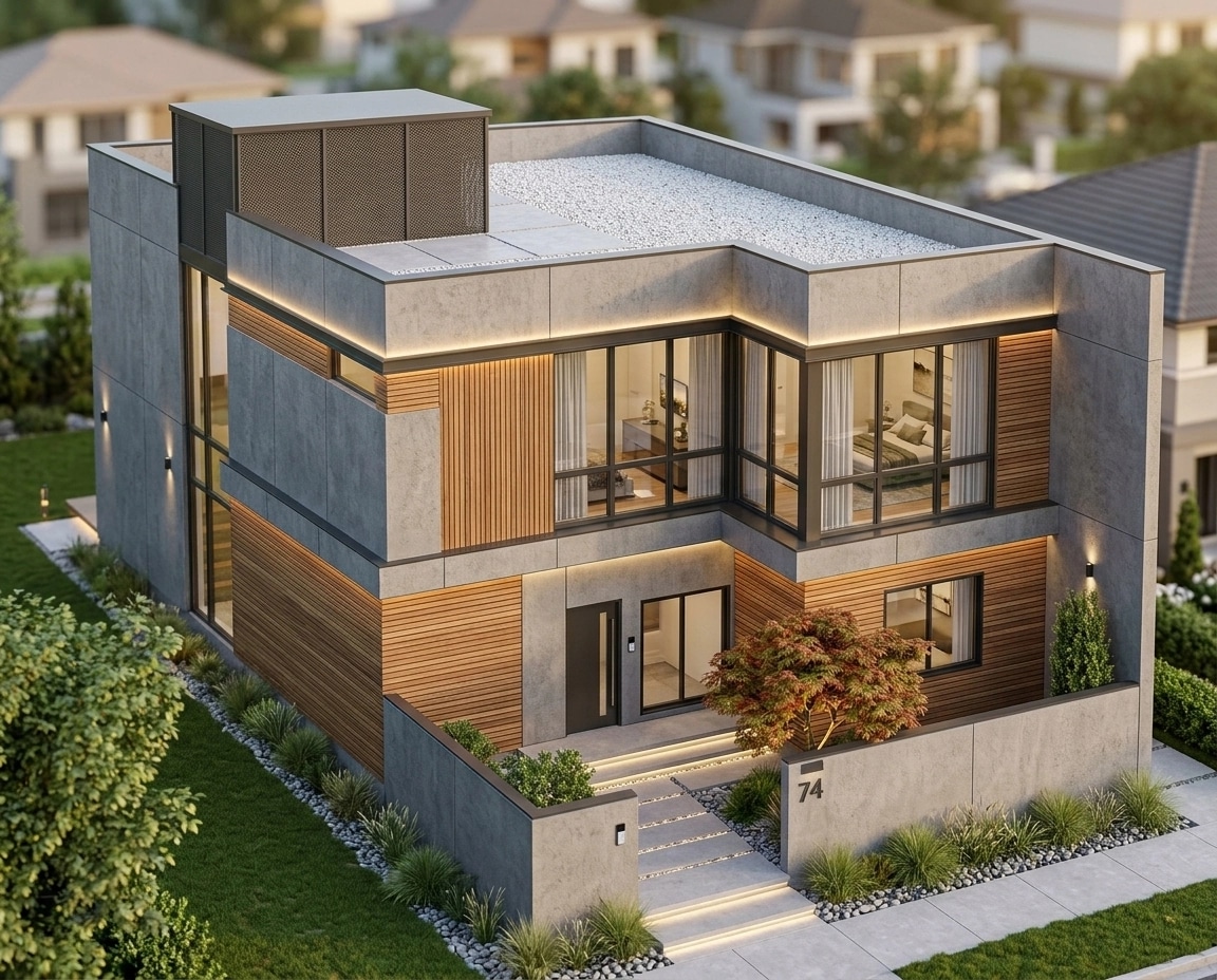 Contemporary Facade Facade design — facade photo by GenRoom AI
