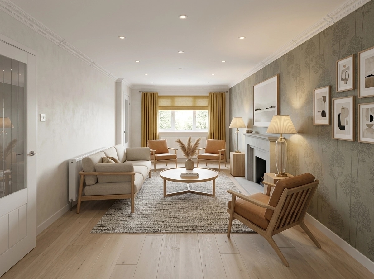 Interior design in Scandinavian style — Living Room by GenRoom AI