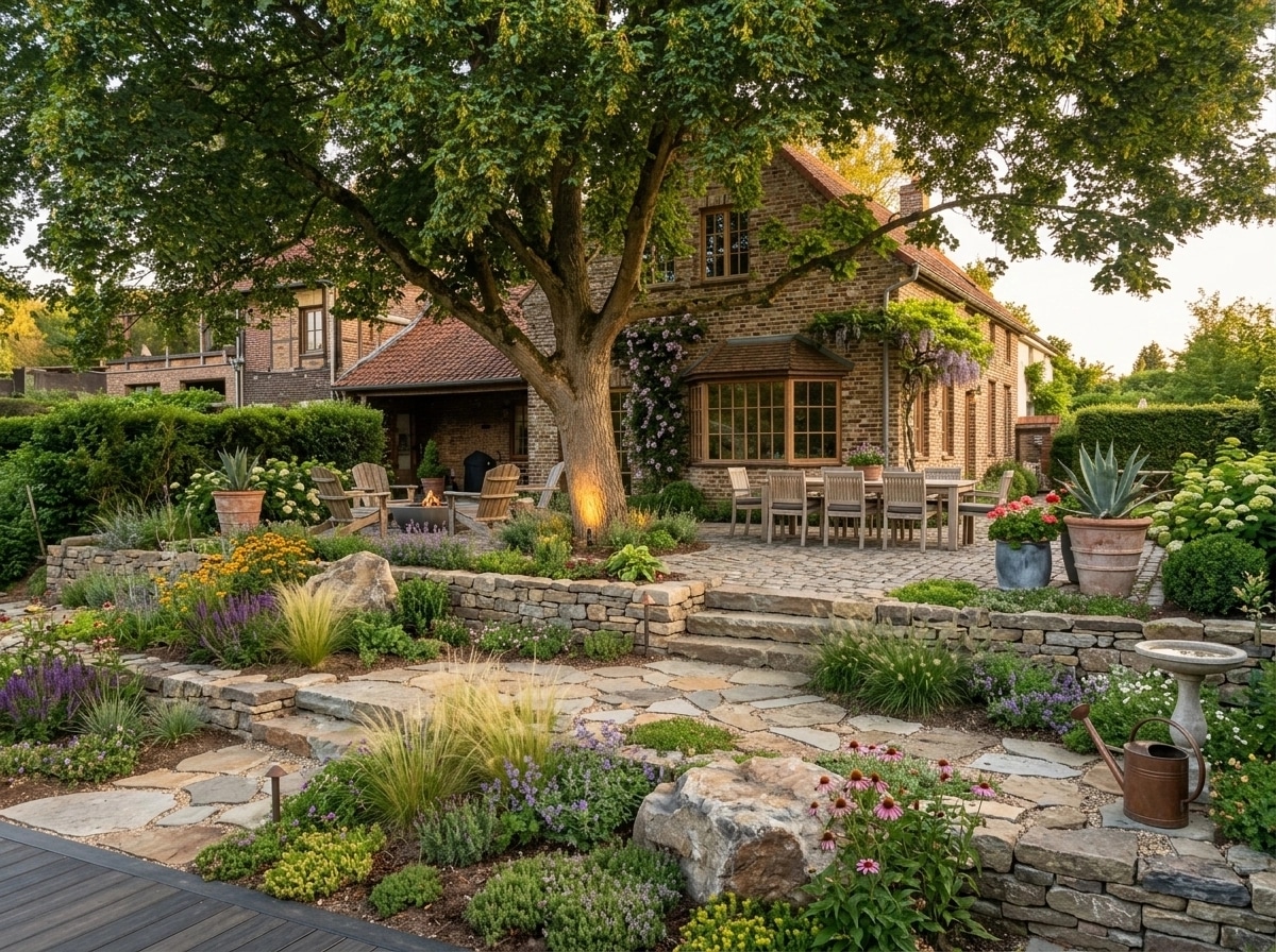 Country Rustic Garden Yard design — yard photo by GenRoom AI