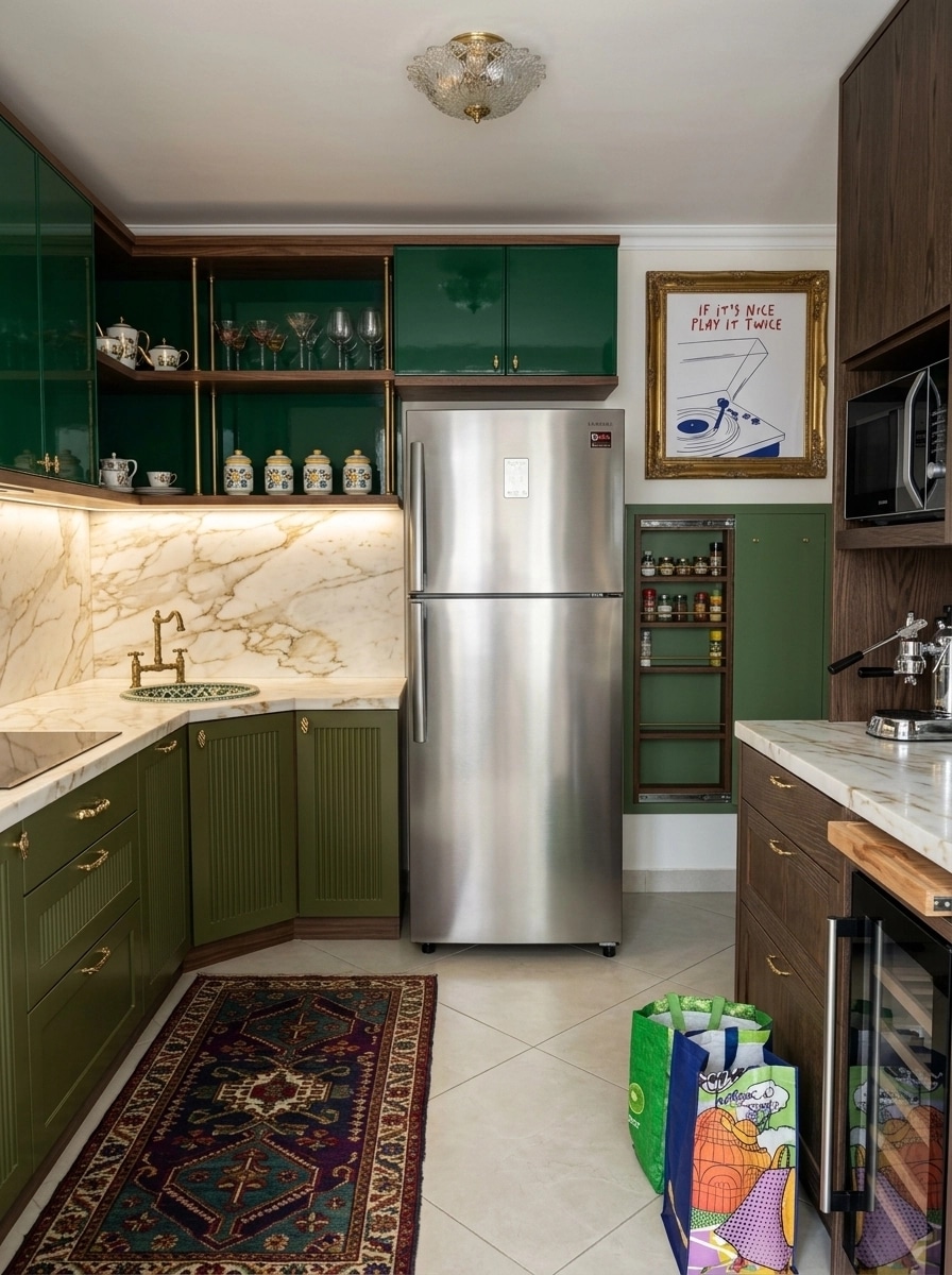 Kitchen interior in Eclectic style — photo by GenRoom AI