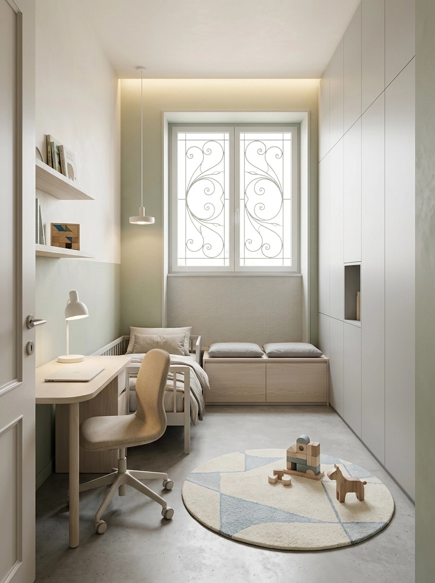 Minimalism Camera dei Bambini design — interior photo by GenRoom AI