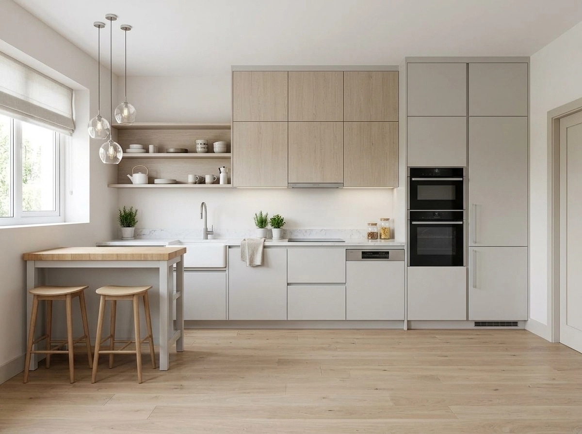 Kitchen interior in Scandinavian style — photo by GenRoom AI