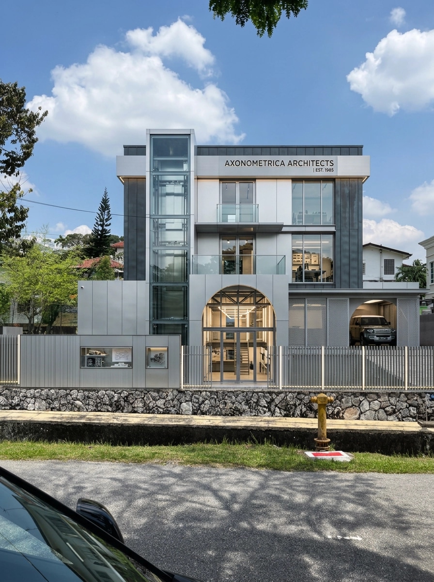 Hi-Tech Facade Facade design — facade photo by GenRoom AI