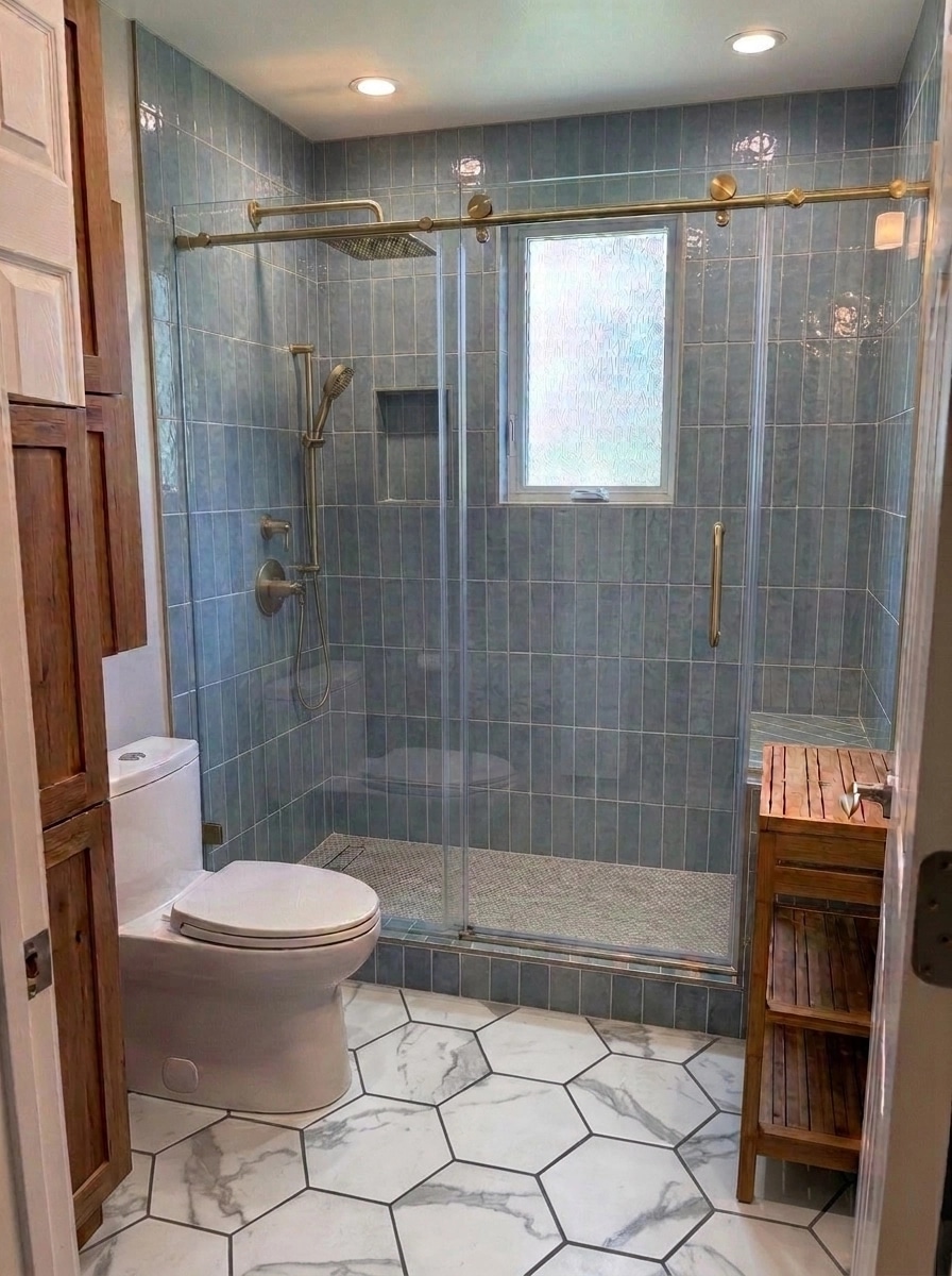 Interior design in Modern Farmhouse style — Bathroom by GenRoom AI