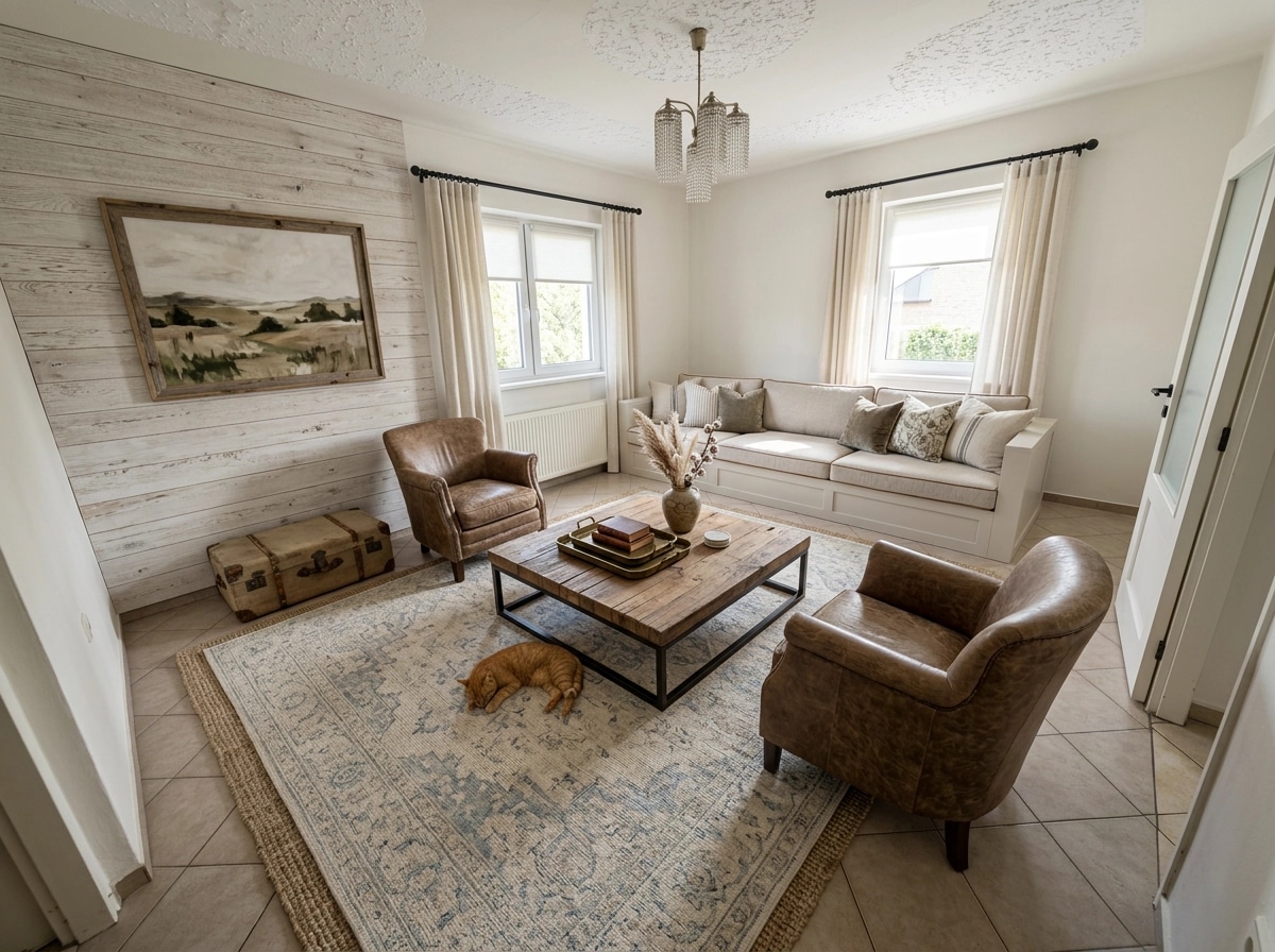 Modern Farmhouse Living Room design — interior photo by GenRoom AI