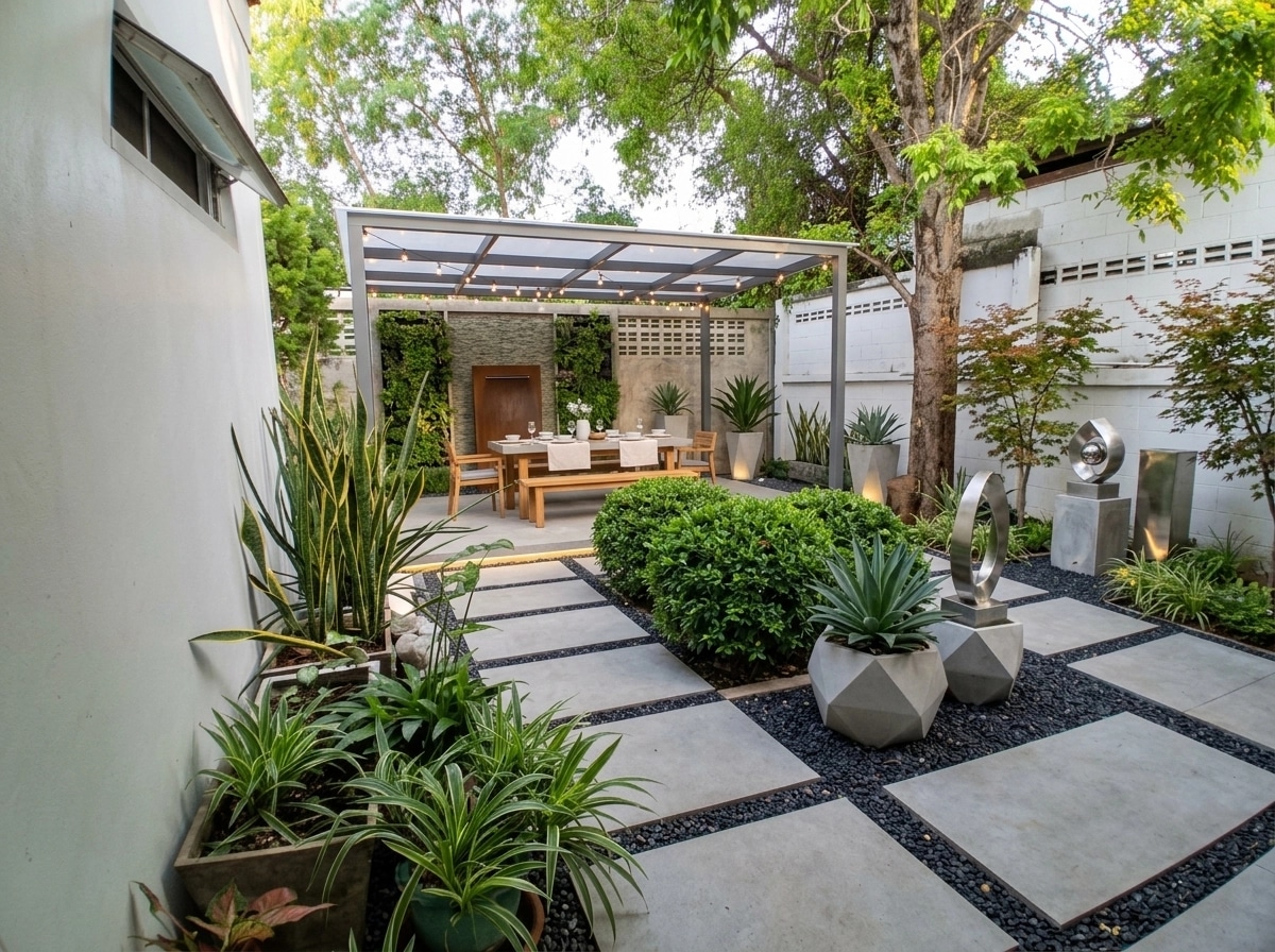 Landscape design in Contemporary Yard style — Yard by GenRoom AI