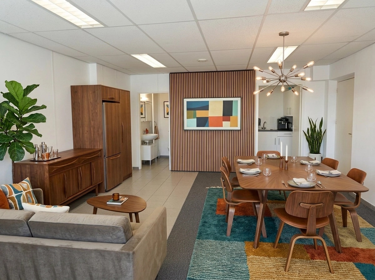 Design d'intérieur en style Mid-Century Modern — dining_room par GenRoom AI