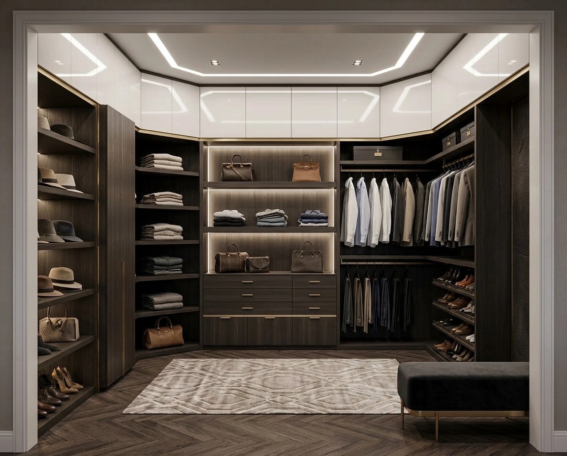 Interior design in Contemporary style — wardrobe by GenRoom AI