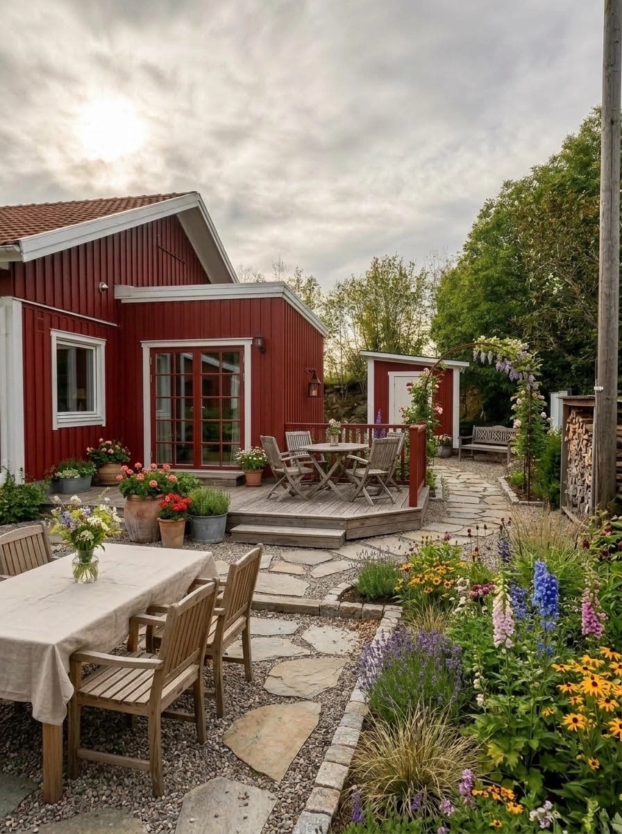 Country Rustic Garden Yard design — yard photo by GenRoom AI
