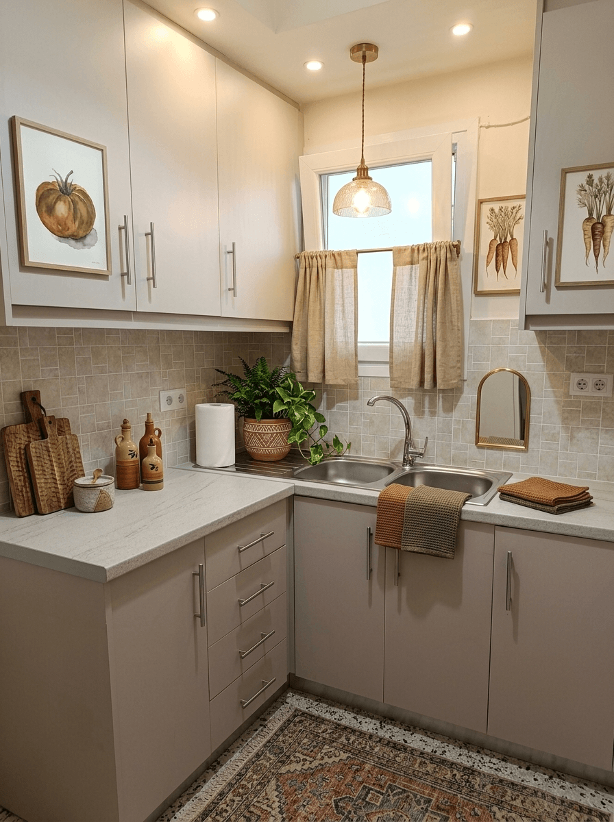 Kitchen interior in Bohemian style — photo by GenRoom AI