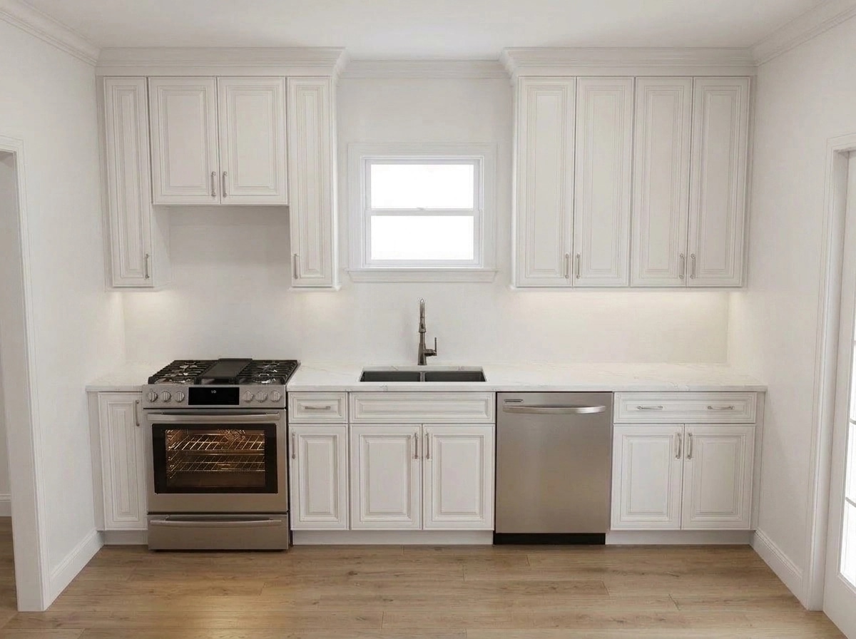 Kitchen interior in Transitional style — photo by GenRoom AI