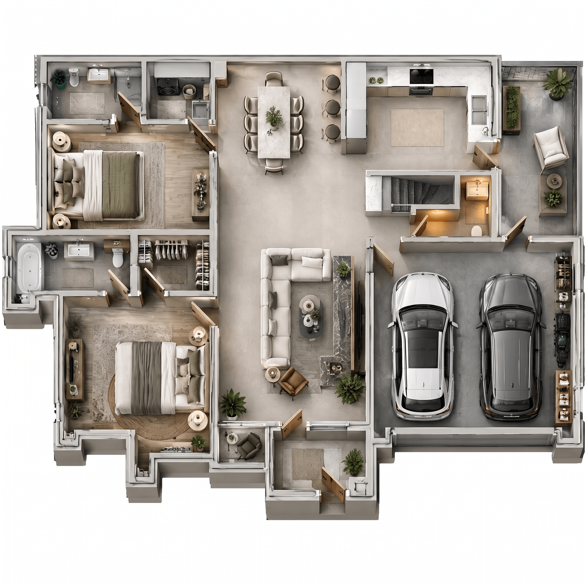 Interior design in Contemporary style — Living Room by GenRoom AI