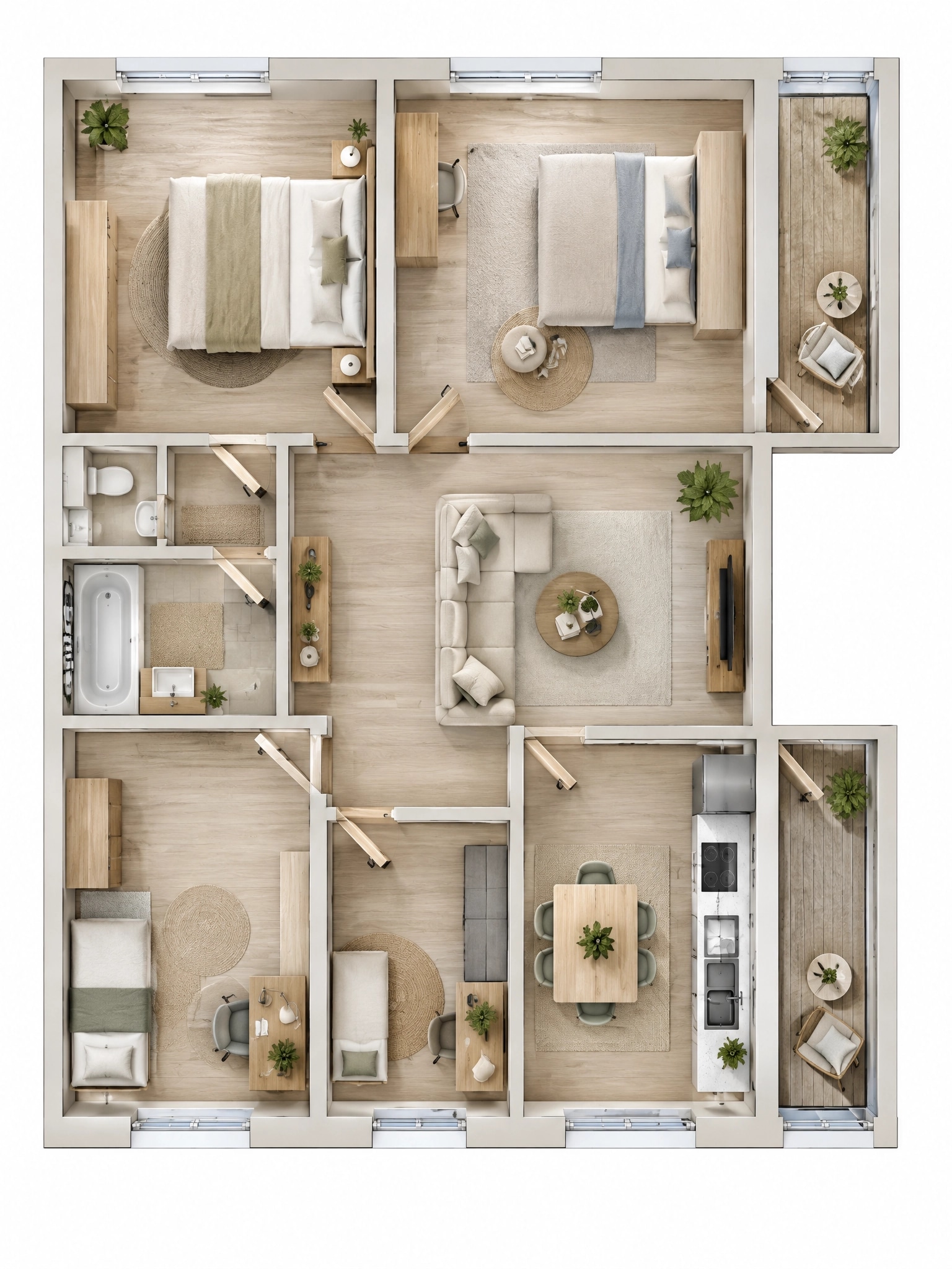 Interior design in Scandinavian style — Living Room by GenRoom AI