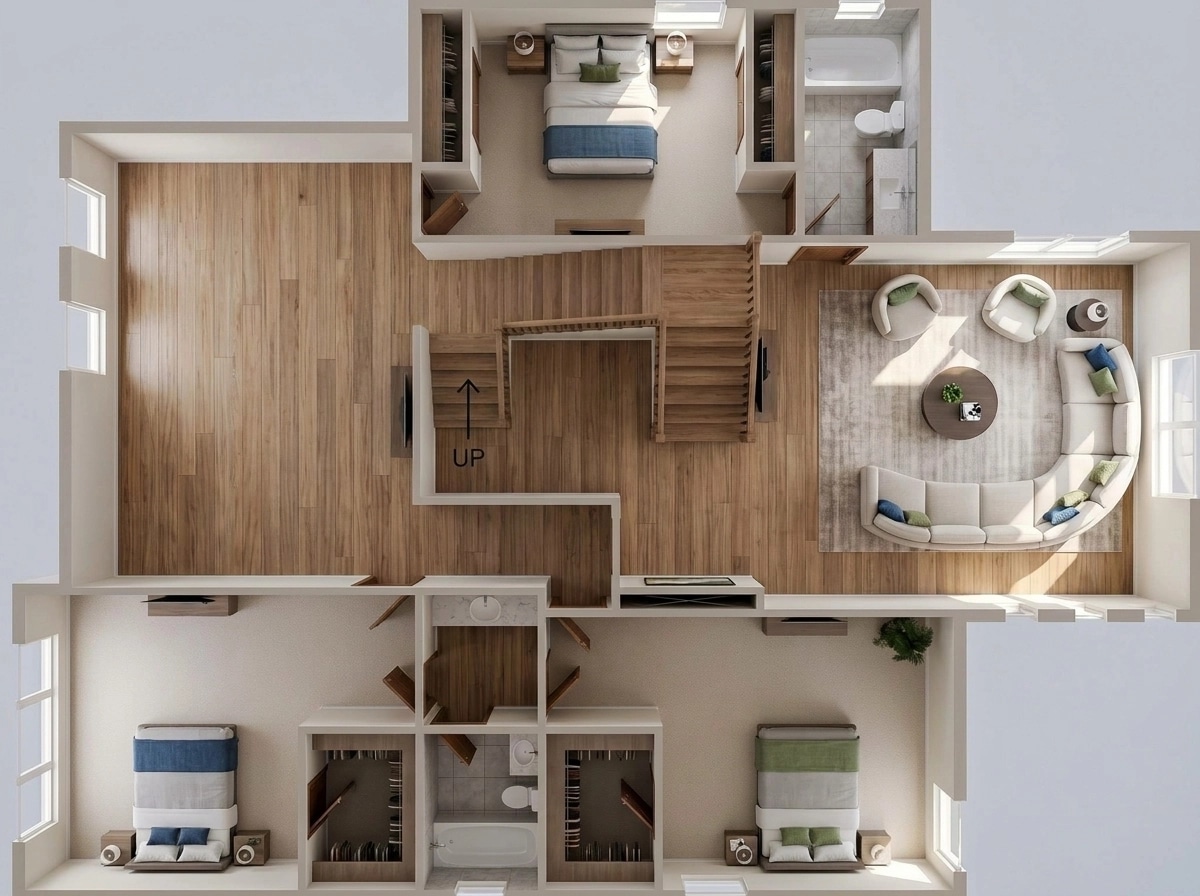 Interior design in Contemporary style — Living Room by GenRoom AI