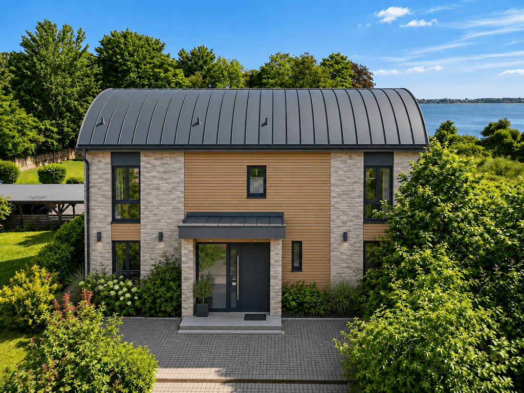Design de fachada em estilo Contemporary Facade — Fachada por GenRoom AI