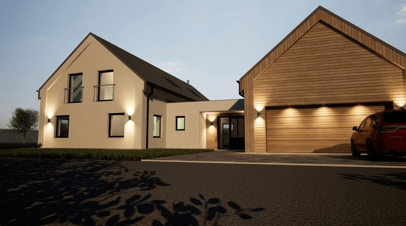 Facade design in Barnhouse Facade style — Facade by GenRoom AI