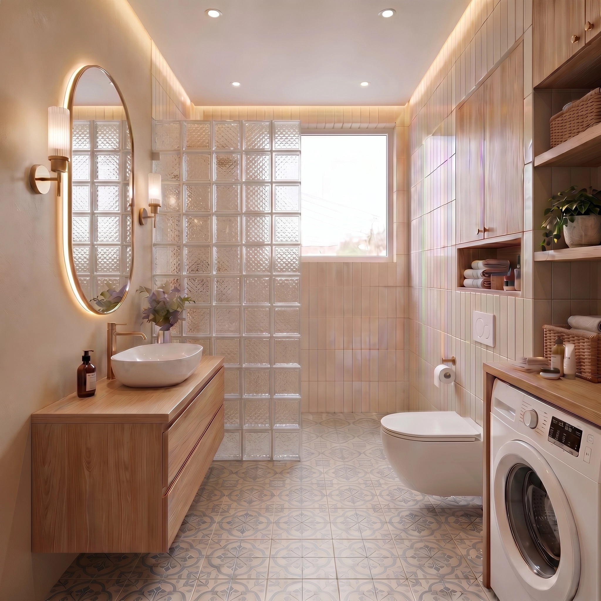 Interior design in Modern Farmhouse style — Bathroom by GenRoom AI