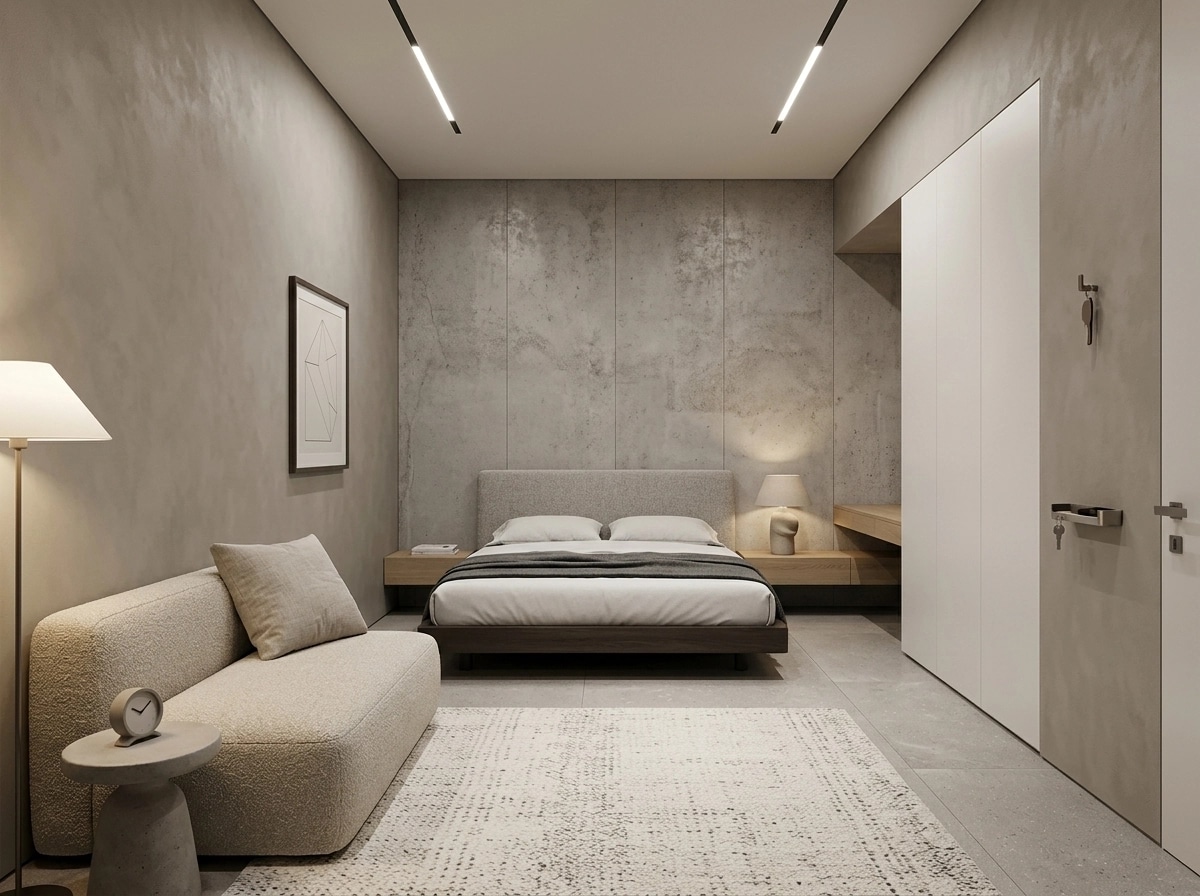 Minimalism Bedroom design — interior photo by GenRoom AI