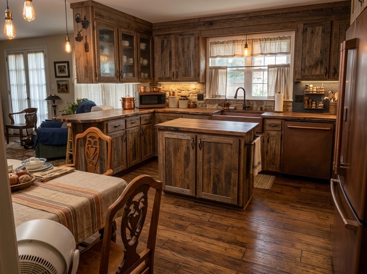 Rustic Kitchen design — interior photo by GenRoom AI