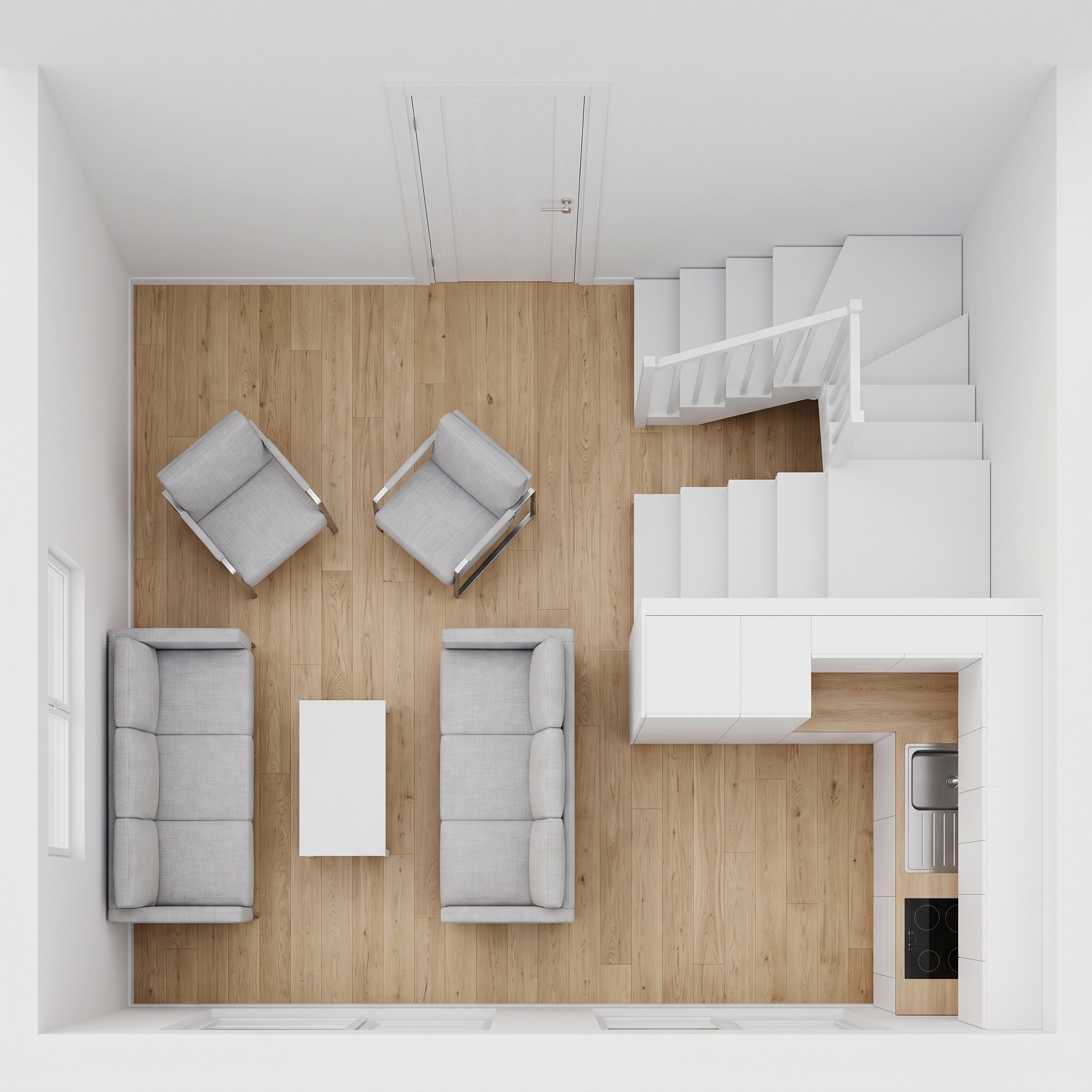 Minimalism Living Room design — interior photo by GenRoom AI