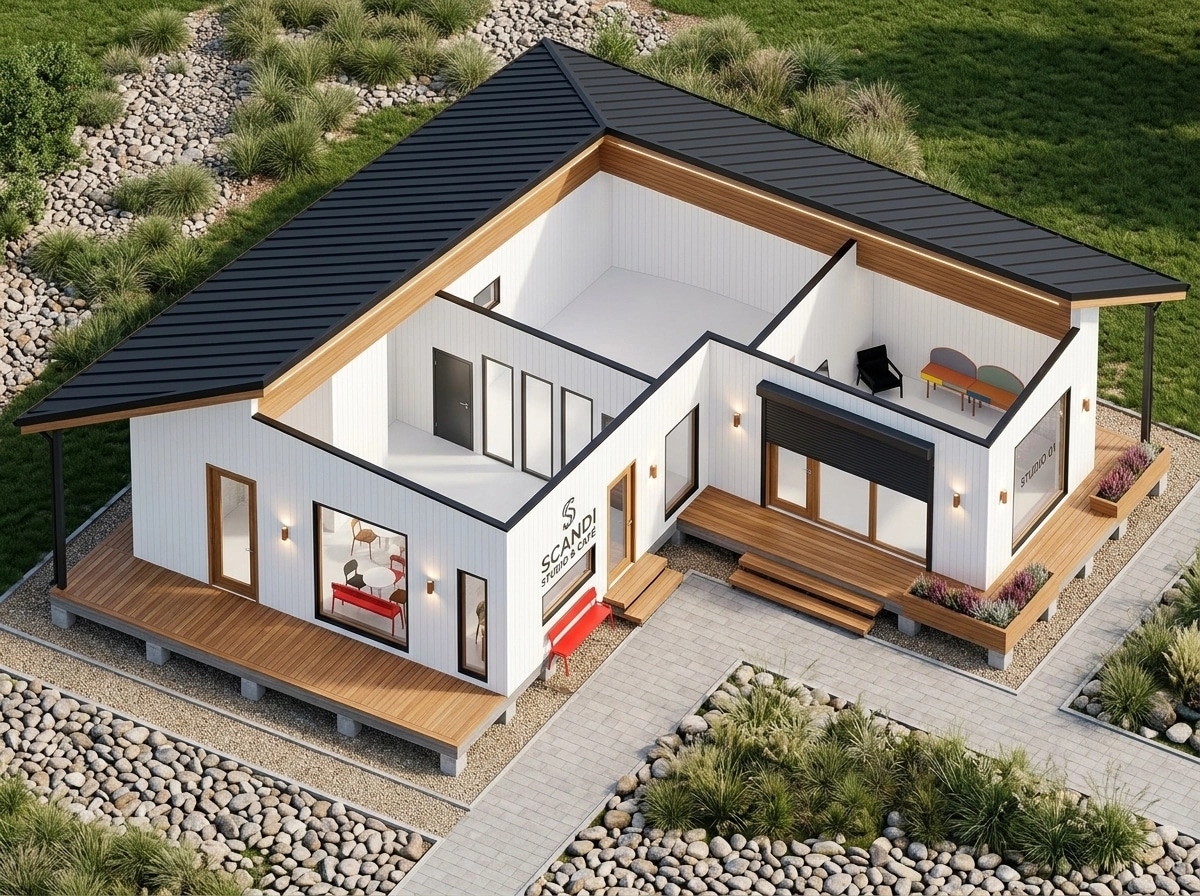 Scandinavian Facade Facade design — facade photo by GenRoom AI