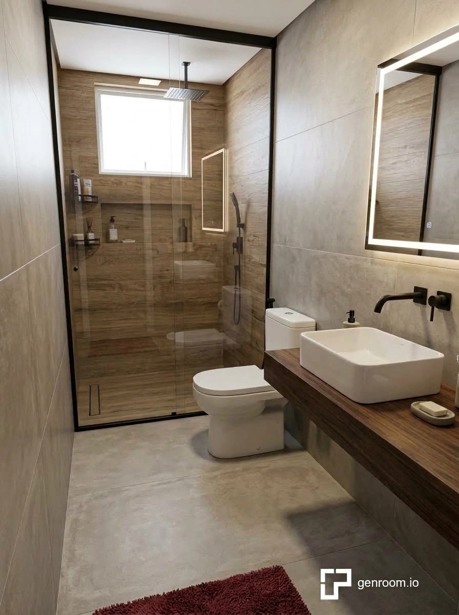 Bathroom interior in no_style style — photo by GenRoom AI