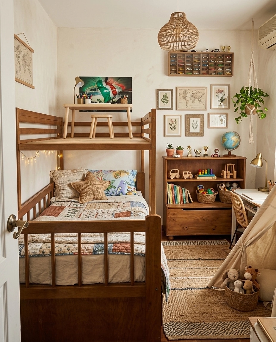 Interior design in Bohemian style — Kids Room by GenRoom AI