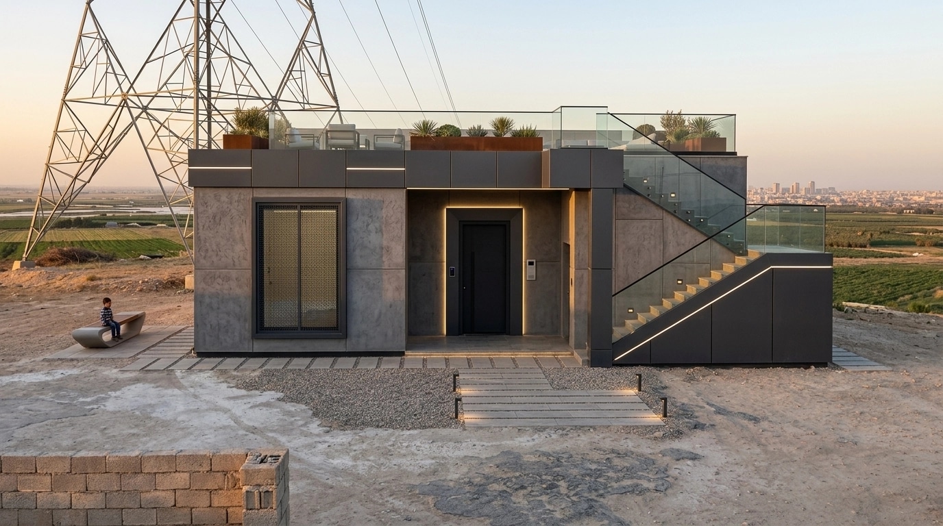 Hi-Tech Facade Facade design — facade photo by GenRoom AI