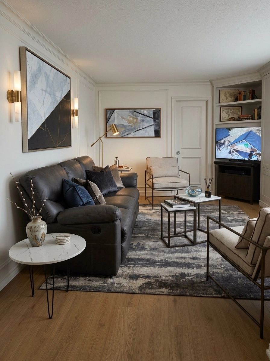 Transitional Living Room design — interior photo by GenRoom AI