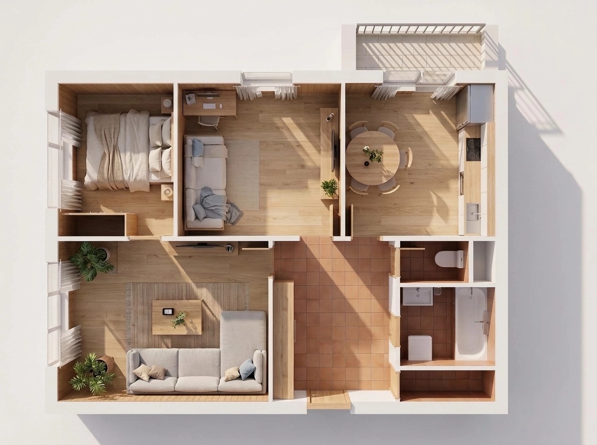 Scandinavian Living Room design — interior photo by GenRoom AI