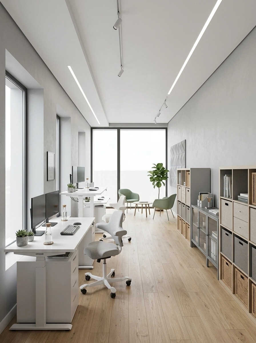 Interior design in Scandinavian style — office_space by GenRoom AI