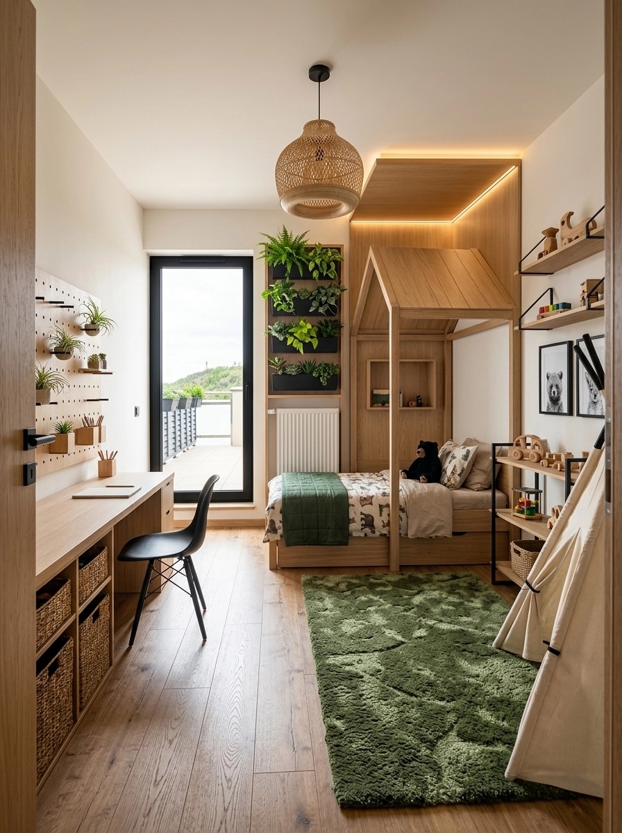 Interior design in Biophilic style — Kids Room by GenRoom AI