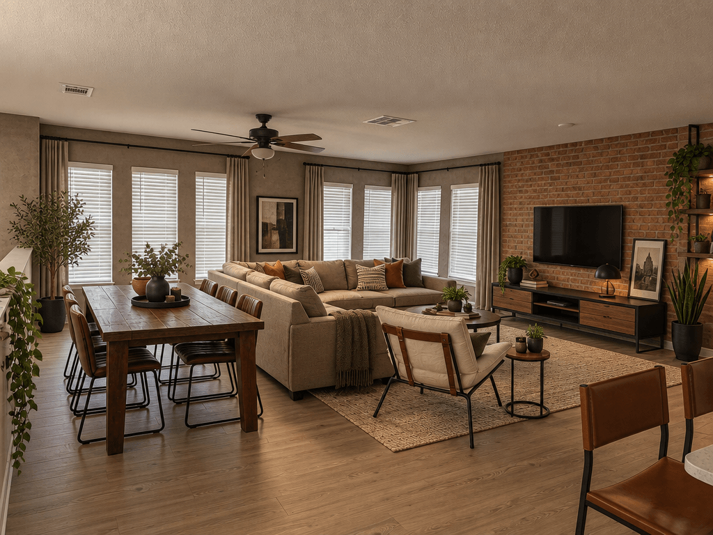 Interior design in Loft / Industrial style — Living Room by GenRoom AI