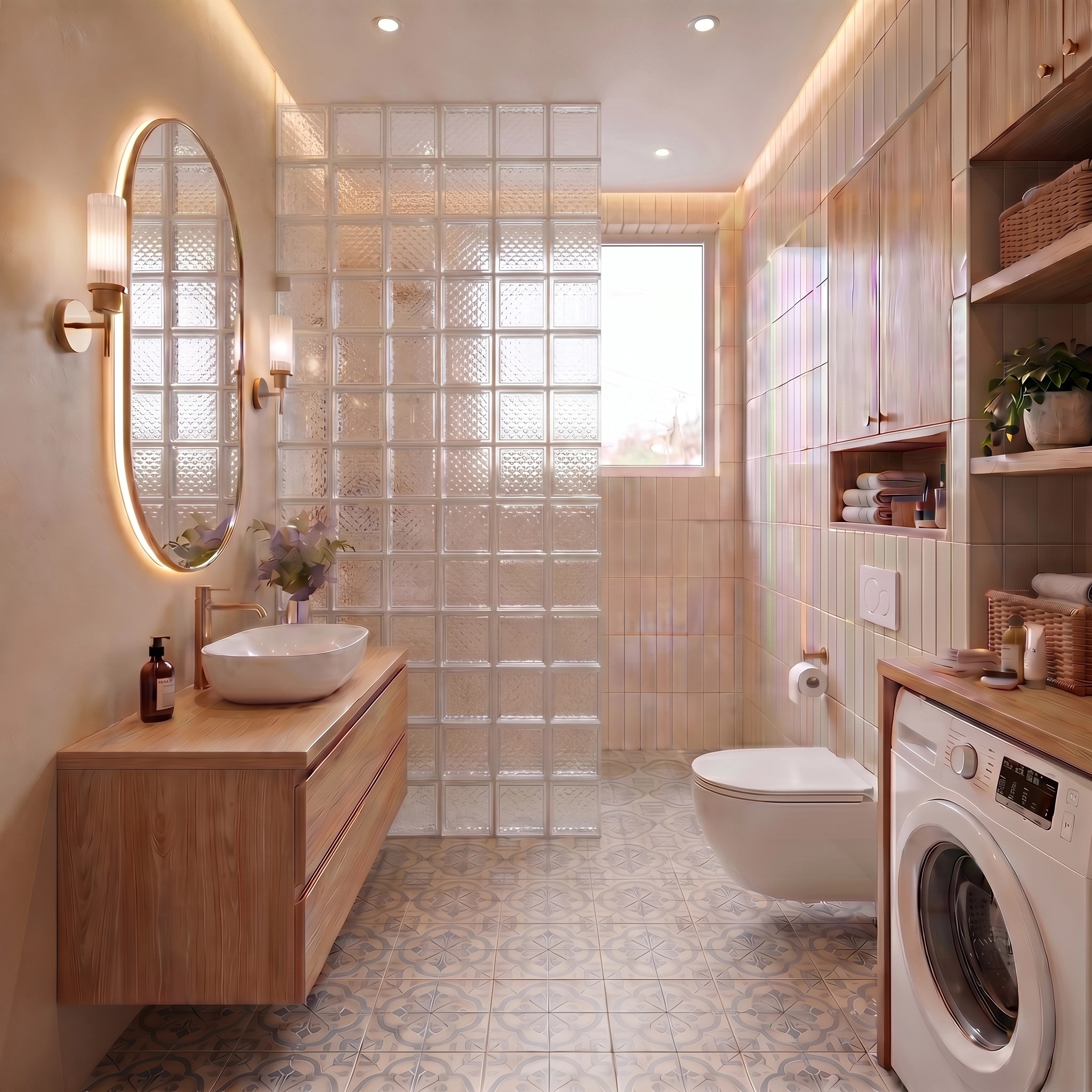 Interior design in Modern Farmhouse style — Bathroom by GenRoom AI