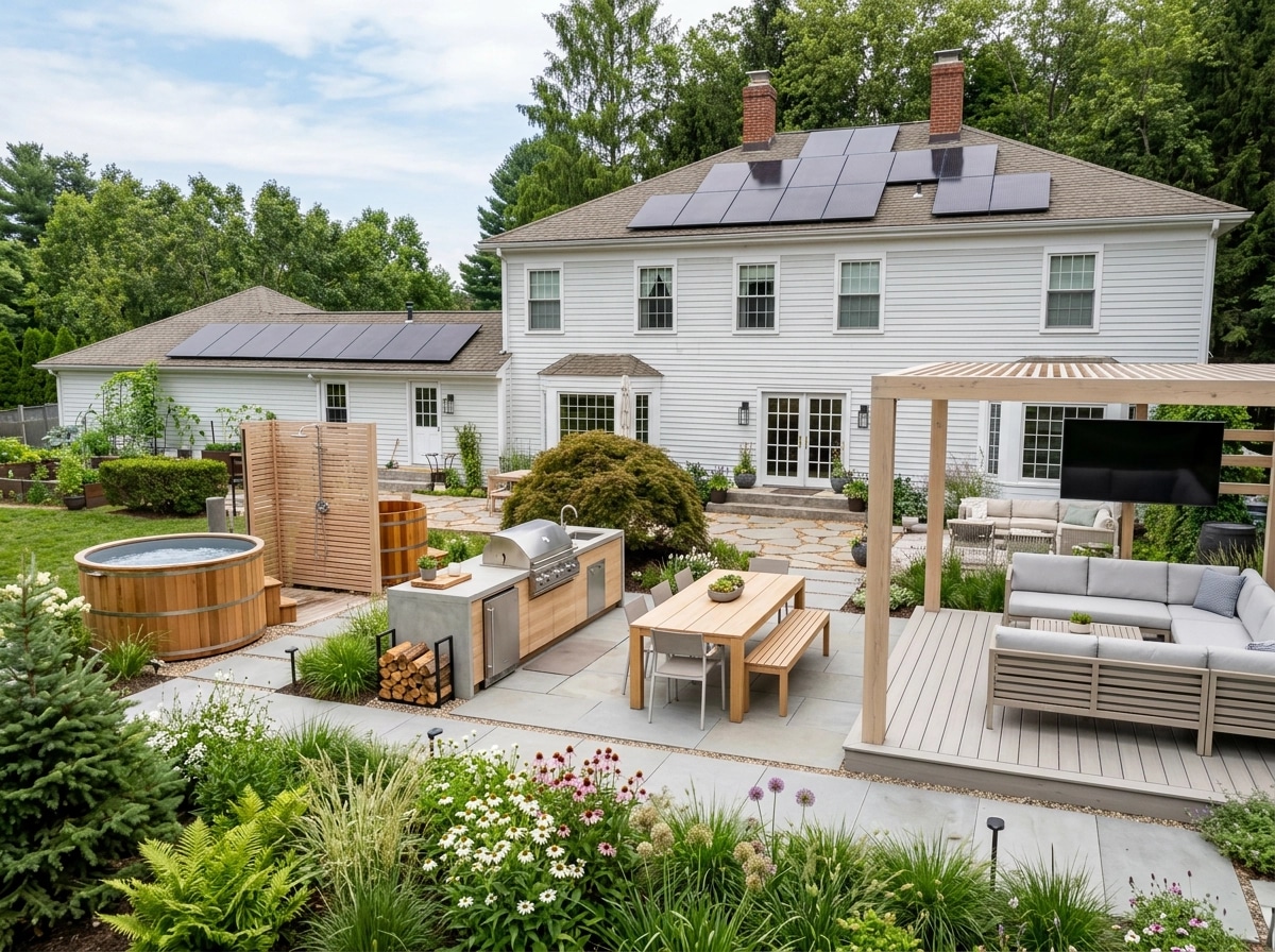 Landscape design in Scandinavian Garden style — Yard by GenRoom AI