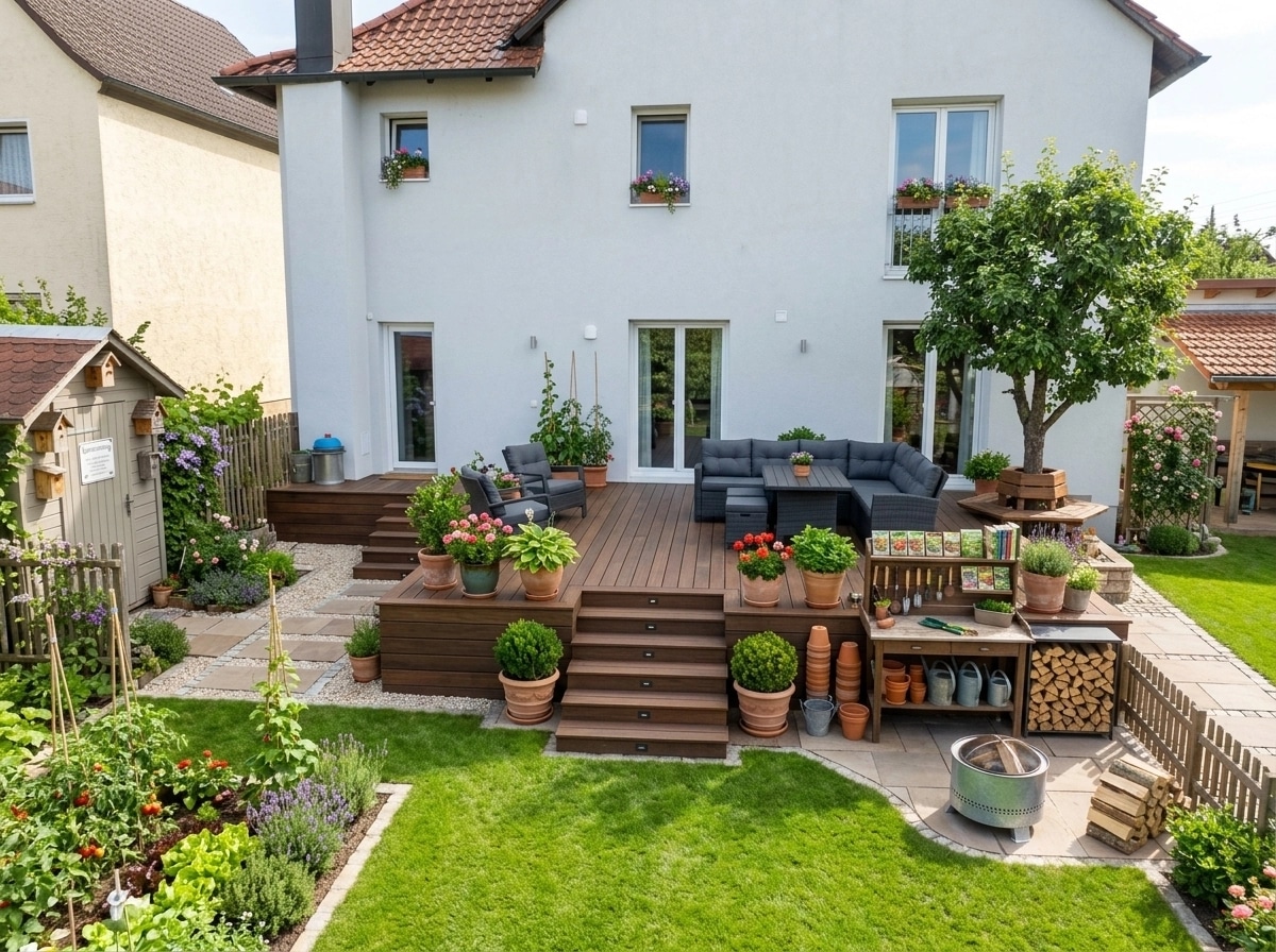 Landscape design in German Garden style — Yard by GenRoom AI