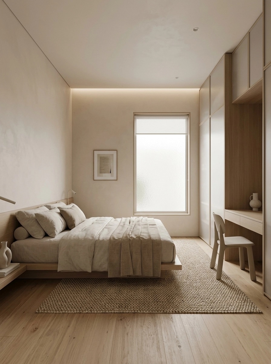 Minimalism Bedroom design — interior photo by GenRoom AI