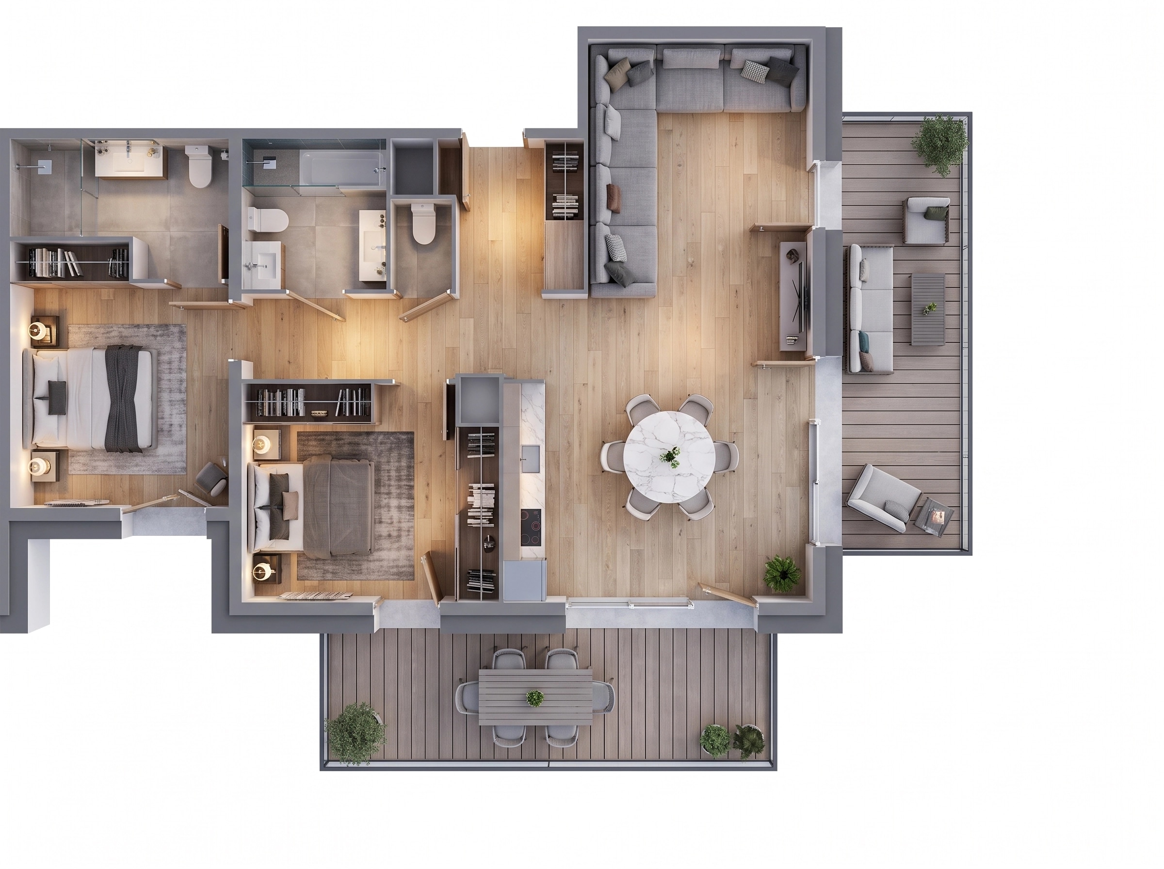 Interior design in Contemporary style — Living Room by GenRoom AI