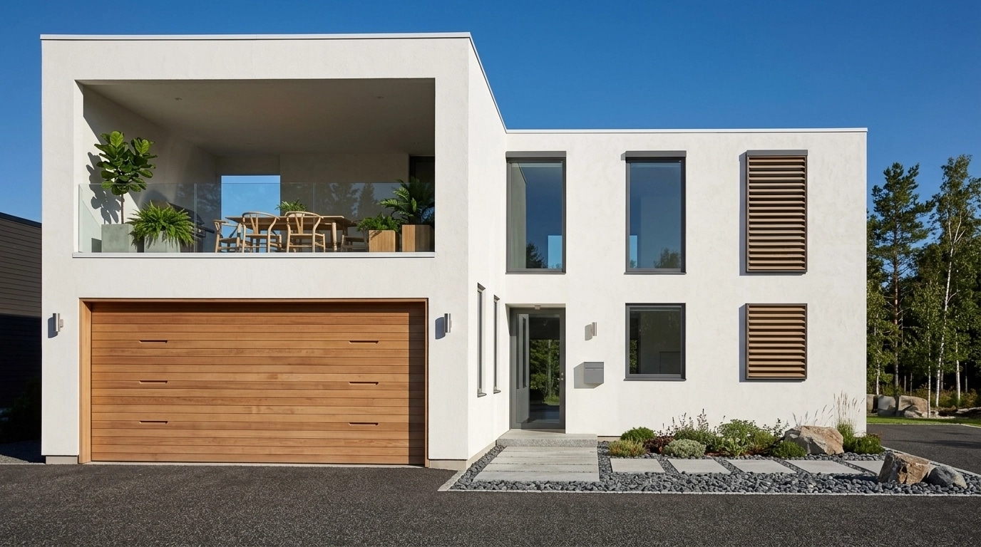 Scandinavian Facade Facade design — facade photo by GenRoom AI