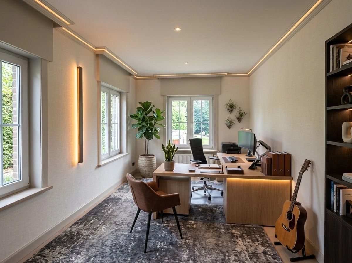Office interior in Contemporary style — photo by GenRoom AI