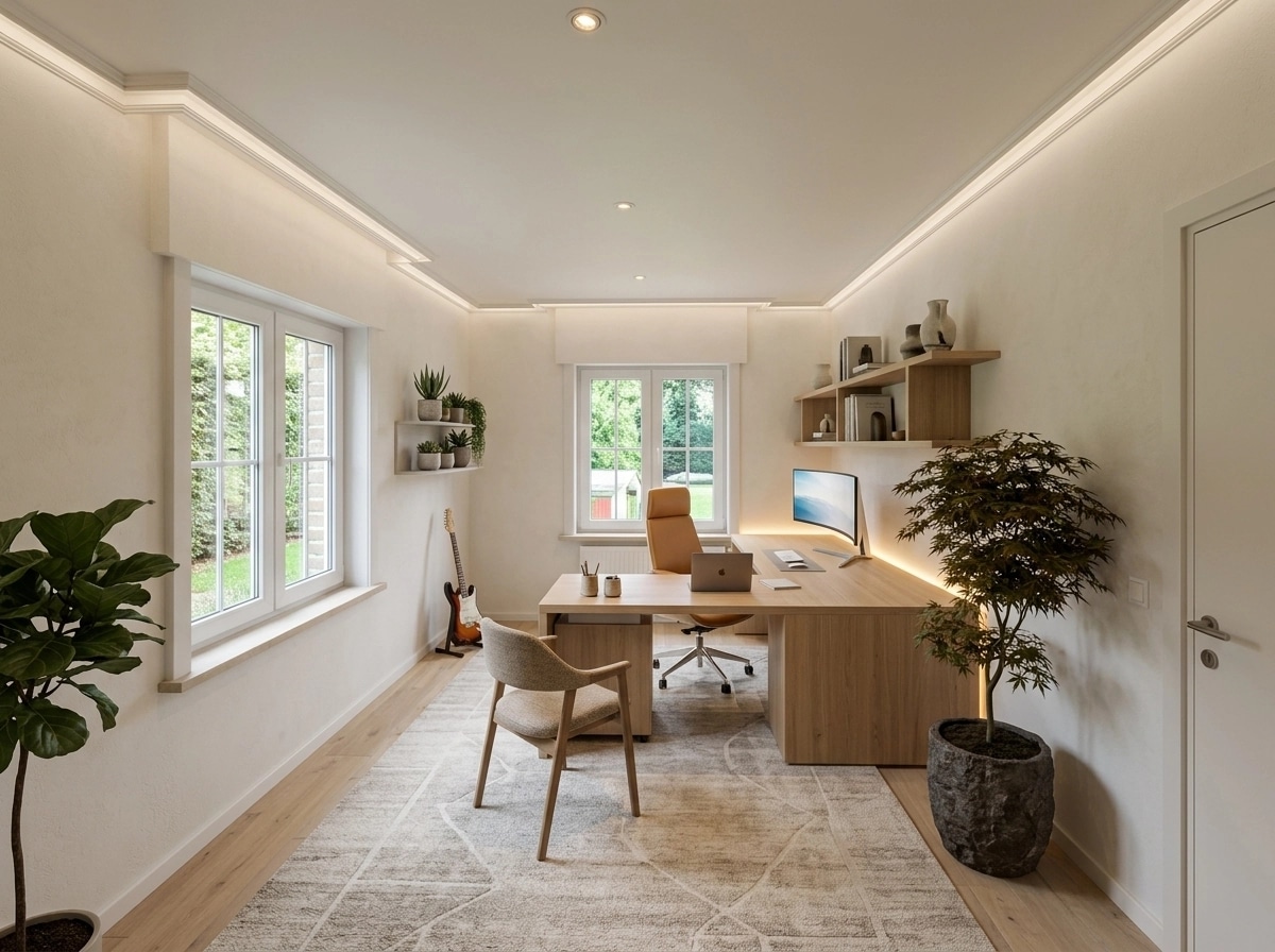 Japandi Office design — interior photo by GenRoom AI
