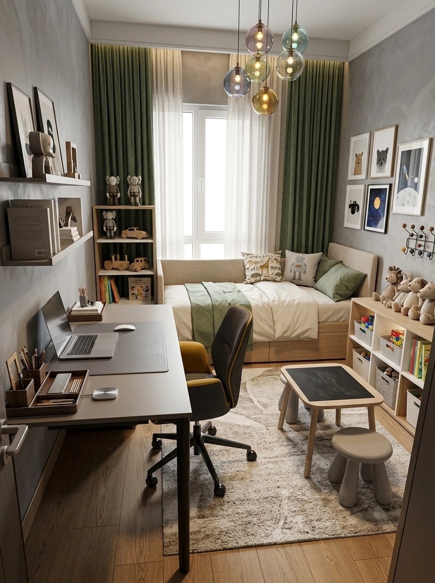 Contemporary Kids Room design — interior photo by GenRoom AI