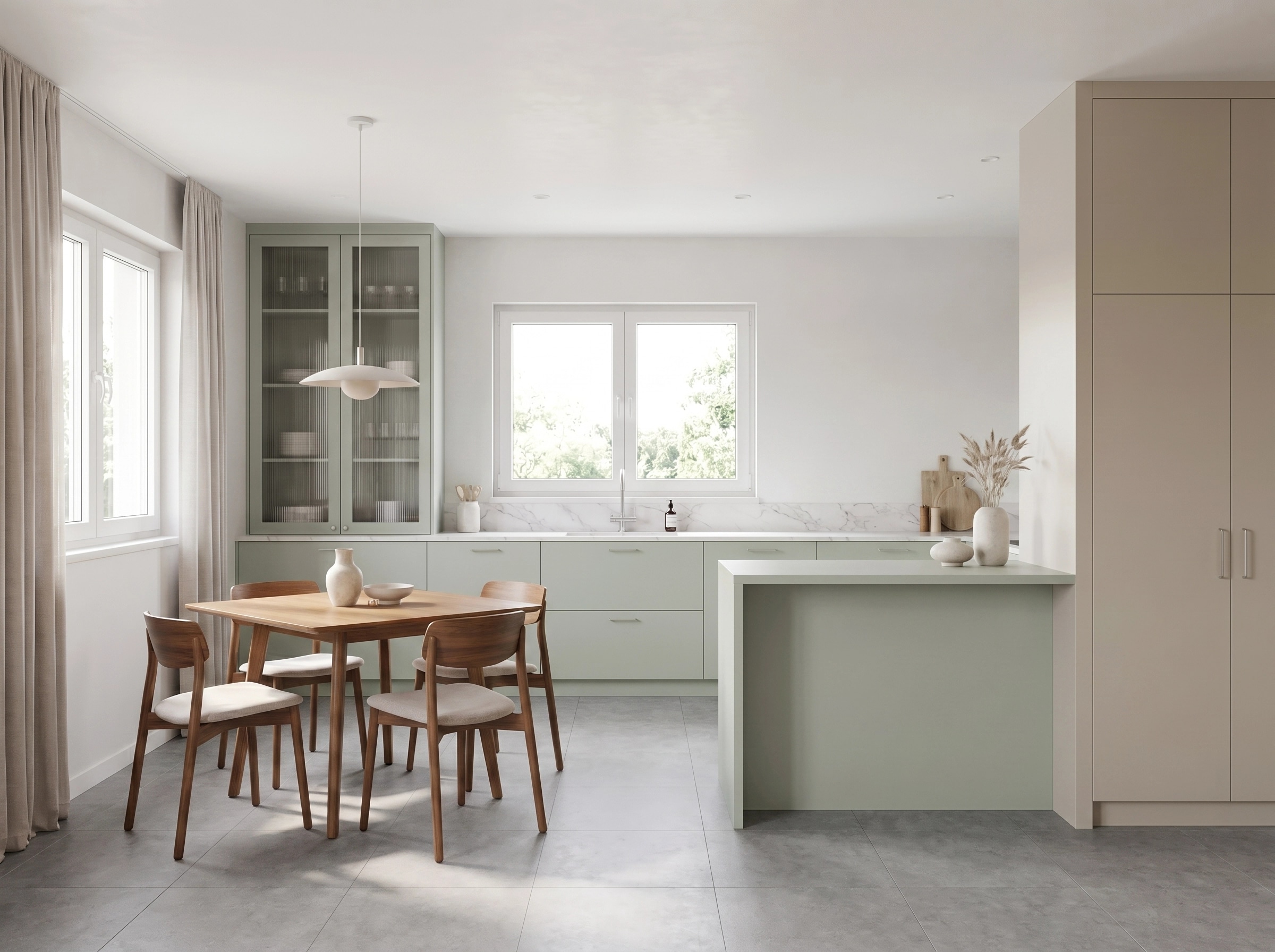 Kitchen interior in Scandinavian style — photo by GenRoom AI