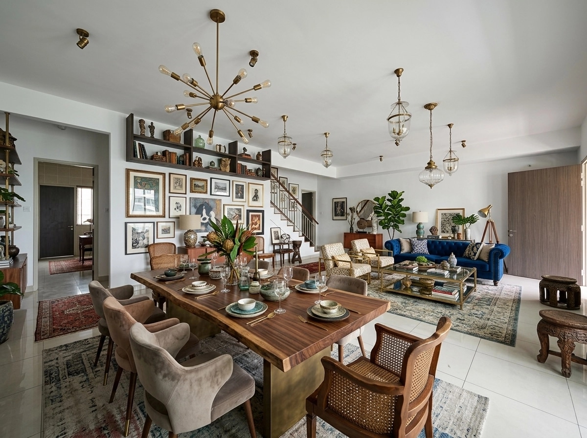 Interior design in Eclectic style — Living Room by GenRoom AI