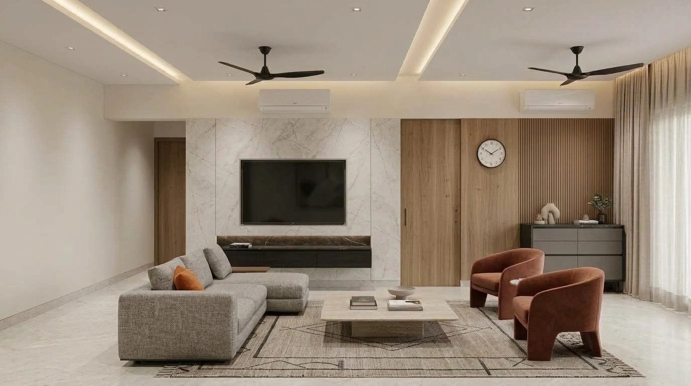 Interior design in Contemporary style — Living Room by GenRoom AI