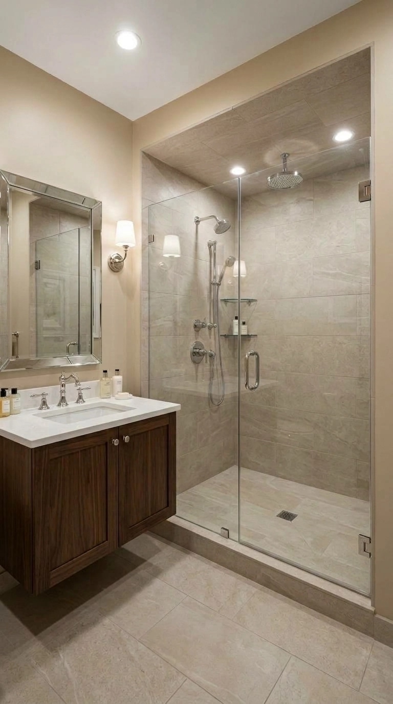 Bathroom interior in Transitional style — photo by GenRoom AI