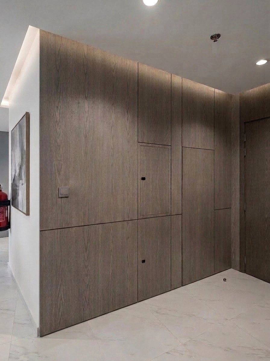 Hallway interior in Mid-Century Modern style — photo by GenRoom AI